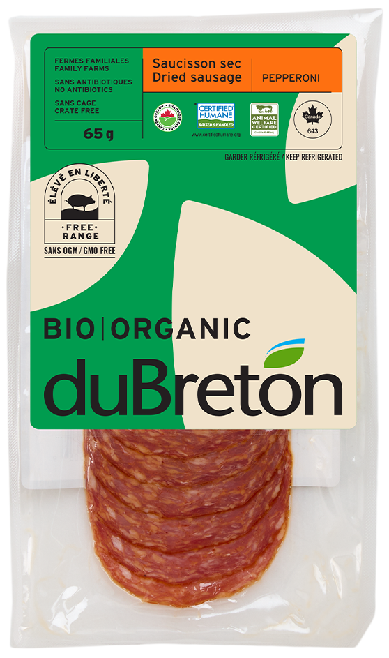 saucisson sec pepperoni biologique duBreton