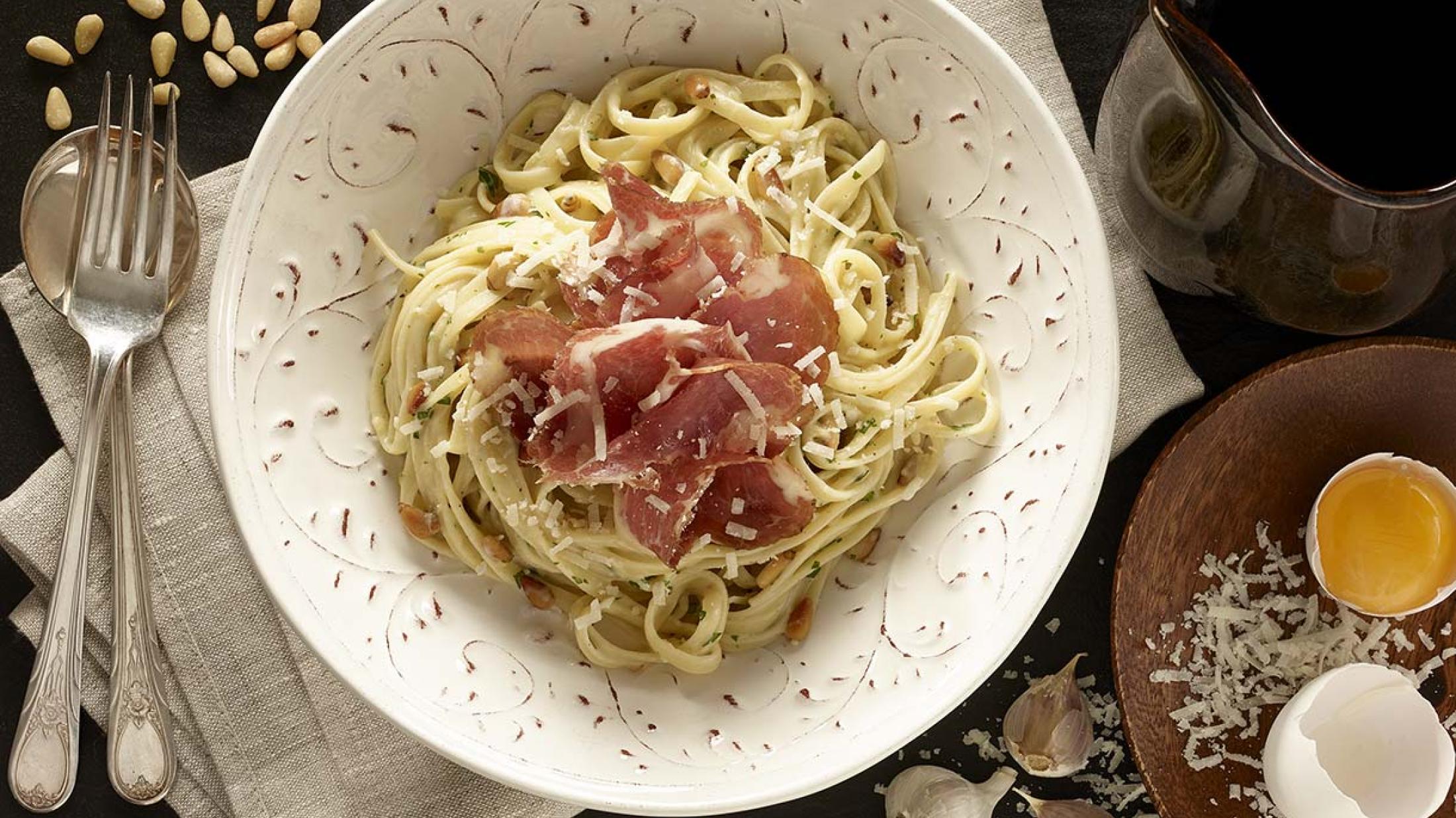 linguine prosciutto